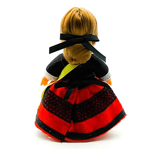 Folk Artesanía Muñeca Regional colección de 15 cm con Vestido típico Palentina Palencia España..