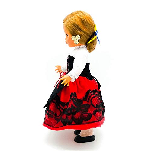 Folk Artesanía Muñeca Regional colección de 35 cm con Vestido típico Vallisoletana Valladolid España.