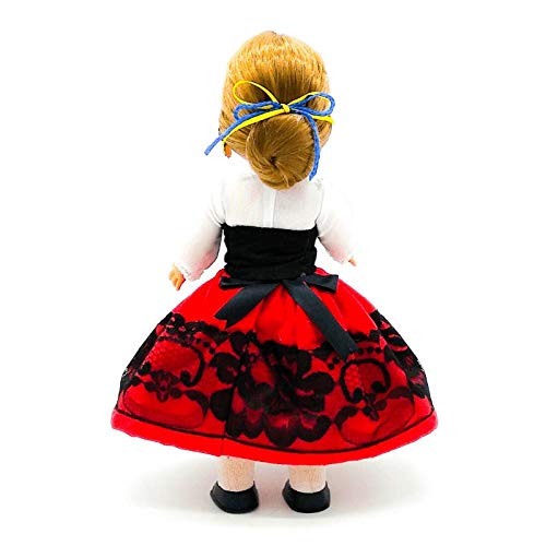 Folk Artesanía Muñeca Regional colección de 35 cm con Vestido típico Vallisoletana Valladolid España.