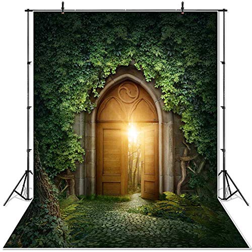 Fondo de Paisaje de Primavera País de Las Maravillas Pastizales Cuento de Hadas Bosque Niños Setas recién Nacidas Elfos Flores Photocall Banner A6 10x7ft / 3x2.2m