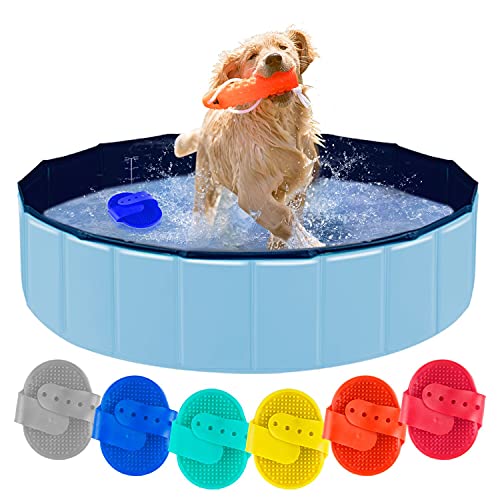 Forever Speed Piscina Piscina de baño Plegable Piscina para Perros La Piscina de Perro Perro Piscina Pet Piscina 160X30cm Azul