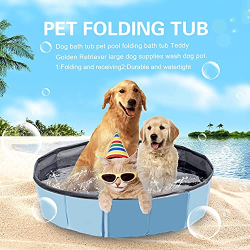 Forever Speed Piscina Piscina de baño Plegable Piscina para Perros La Piscina de Perro Perro Piscina Pet Piscina 160X30cm Azul