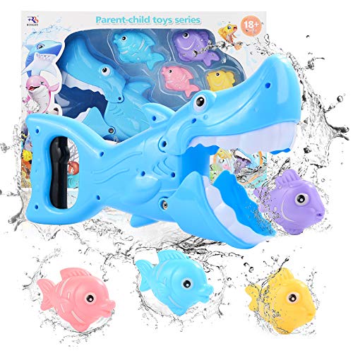 FORMIZON Juguetes Bañera, Juguetes de baño de Peces, 4 Peces Pequeños Marinos Juguetes de Baño Bebe, Juegos de Agua para Niños Niñas (A)