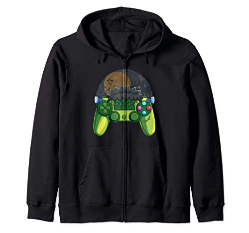 Frankenstein Video Gamer Divertido juego de Halloween ninos Sudadera con Capucha