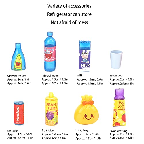 Frigorífico de juguete, simulación de refrigerador inteligente de doble puerta, juego de juguetes de cocina, juguete para jugar a la casa para niños(Azul)