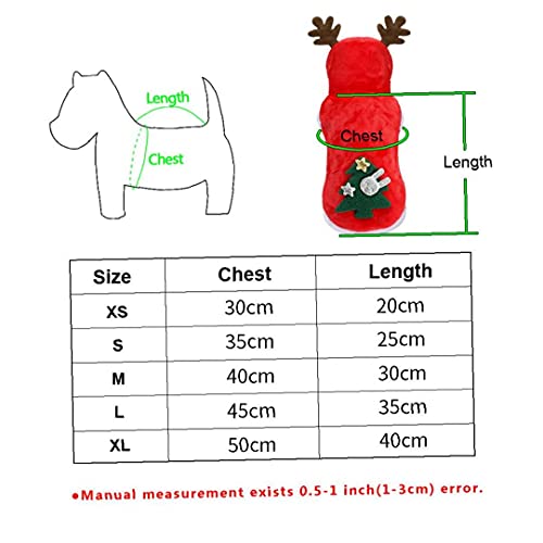 Froiny 1 Pc Ropa Perro Navidad Ropa Pequeño Perros Papá Noel para Pug Chihuahua Yorkshire Pet Cabra Compaña Abrigos Mascotas Disfraz