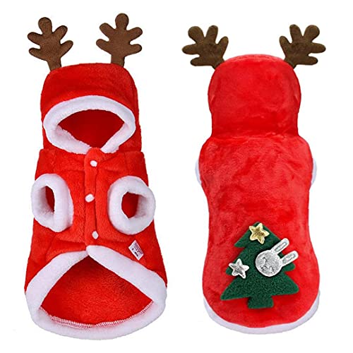 Froiny 1 Pc Ropa Perro Navidad Ropa Pequeño Perros Papá Noel para Pug Chihuahua Yorkshire Pet Cabra Compaña Abrigos Mascotas Disfraz