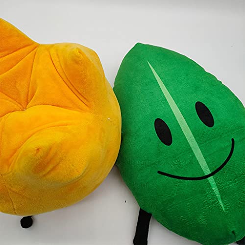 Frotox Muñeca de Peluche de Dibujos Animados Battle for Dream Island Peluche de Peluche con Hojas Verdes Muñecas Suaves Cojín Trasero Almohadas rellenas para niñas, Amarillo