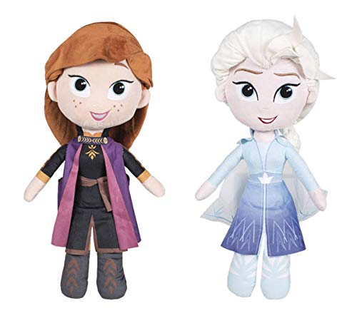 FS Peluches Frozen 2 Princesas y Olaf. Calidad Super Soft (20CM, Elsa y Anna)