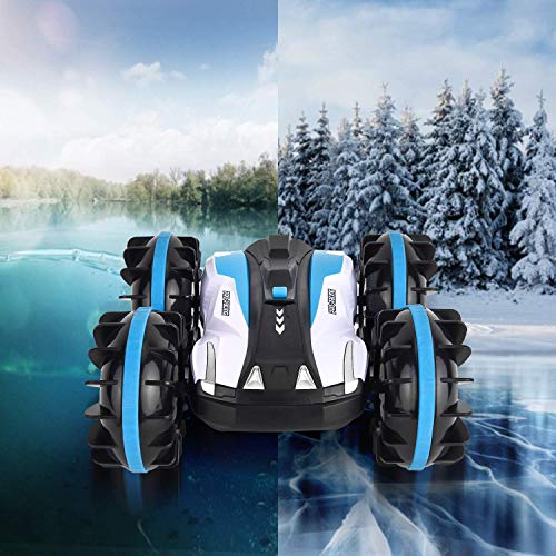 FSTgo Juguetes navideños Coche/Barco RC Coches a Control Remoto Piscina Agua Juguete de Regalo Off Road Rock Crawler 4WD 2.4Ghz A Prueba de Agua Stunt Vehículos controlados por Radio