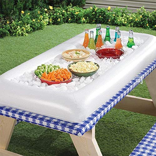 Ftory Colchón Flotante para Piscina, Flotador Inflable para Piscina, colchón de Aire para Fiesta de Agua, Comida, Cubo de Hielo, Mesa de Cerveza para Verano