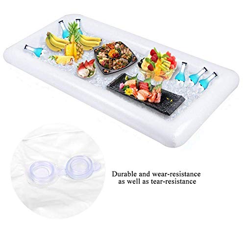 Ftory Colchón Flotante para Piscina, Flotador Inflable para Piscina, colchón de Aire para Fiesta de Agua, Comida, Cubo de Hielo, Mesa de Cerveza para Verano