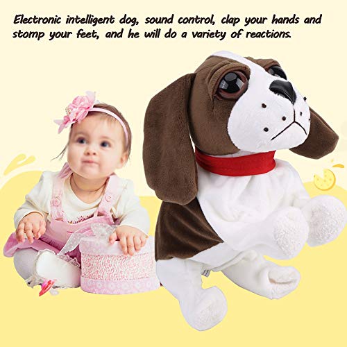 FTVOGUE Bonito juguete electrónico de peluche para perros, mascotas, control de sonido, para niños, juguete interactivo (03)