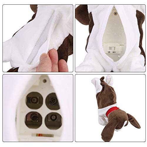 FTVOGUE Bonito juguete electrónico de peluche para perros, mascotas, control de sonido, para niños, juguete interactivo (03)