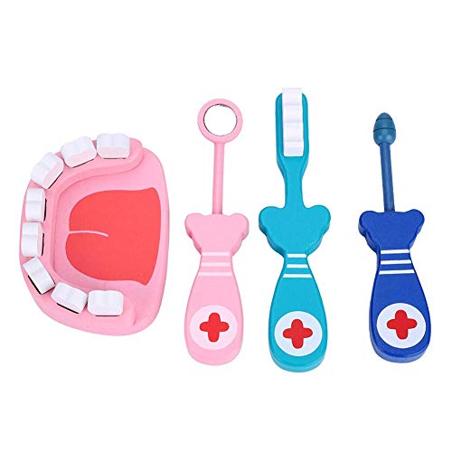 FTVOGUE Juego de Niños Médico de Madera, Juego Médico Juguete, Kit Médico, Juego de rol Médico con Accessaries