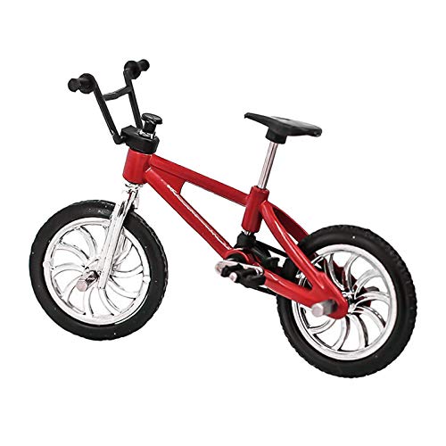 fuchsiaan Accesorio para muebles de casa de muñecas, Super Lindo Miniatura Bicicleta de Montaña Modelo de Bicicletas al aire libre Casa de muñecas Accesorio para niños DIY Juguete - Rojo