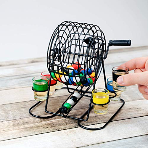 Fun Cooperation Juego de beber Bingo, el mejor juego de beber para cualquier ocasión. Incluye 6 vasos de chupito. La idea perfecta para regalo.