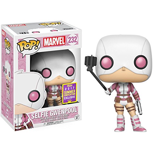 Fun ko Selfie Gwenpool (2017 Summer Con Exclusive): Marvel Universe x POP! Figura de vinilo Marvel y 1 POP! Compatible con PET Protector Gráfico [#232 / 14537 - B]