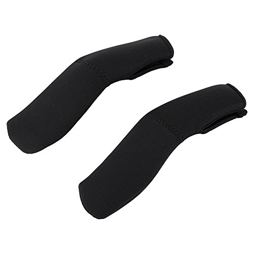 Funda de Agarre para Cochecito de Bebé Carros Poussette Manija Protectora Cubierta Neopreno Negro 2Pcs