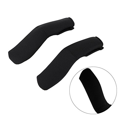 Funda de Agarre para Cochecito de Bebé Carros Poussette Manija Protectora Cubierta Neopreno Negro 2Pcs