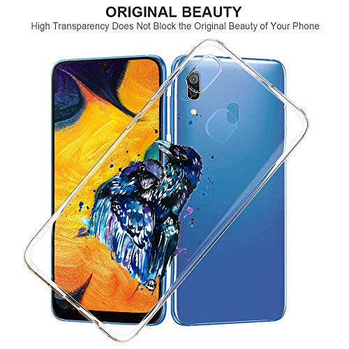 Funda Transparente Compatible para Samsung Galaxy A30s,Carcasa Suave Silicona TPU Gel Dibujos Animal Ultra Fina Anti Choques y Anti Arañazos Clear Bumper Case Cover para Samsung Galaxy A30s,A2