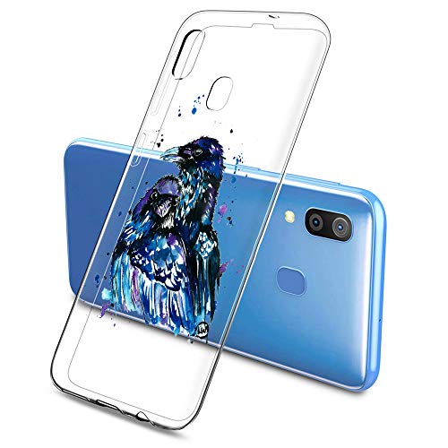 Funda Transparente Compatible para Samsung Galaxy A30s,Carcasa Suave Silicona TPU Gel Dibujos Animal Ultra Fina Anti Choques y Anti Arañazos Clear Bumper Case Cover para Samsung Galaxy A30s,A2