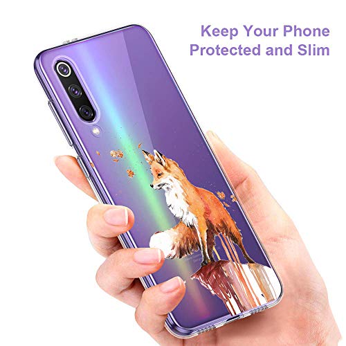 Funda Transparente Compatible para Xiaomi Redmi Note 8+Plus,Carcasa Suave Silicona TPU Gel Dibujos Animal Ultra Fina Anti Choques y Anti Arañazos Clear Bumper Case Cover para Redmi Note 8+Plus,A9