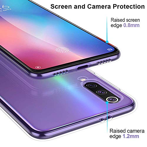 Funda Transparente Compatible para Xiaomi Redmi Note 8+Plus,Carcasa Suave Silicona TPU Gel Dibujos Animal Ultra Fina Anti Choques y Anti Arañazos Clear Bumper Case Cover para Redmi Note 8+Plus,A9