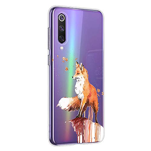 Funda Transparente Compatible para Xiaomi Redmi Note 8+Plus,Carcasa Suave Silicona TPU Gel Dibujos Animal Ultra Fina Anti Choques y Anti Arañazos Clear Bumper Case Cover para Redmi Note 8+Plus,A9