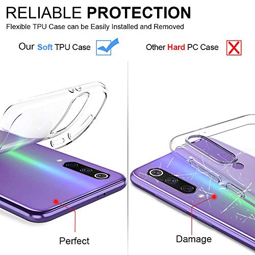 Funda Transparente Compatible para Xiaomi Redmi Note 8+Plus,Carcasa Suave Silicona TPU Gel Dibujos Animal Ultra Fina Anti Choques y Anti Arañazos Clear Bumper Case Cover para Redmi Note 8+Plus,A9