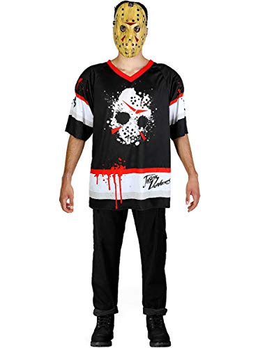 Funidelia | Disfraz de Jason Viernes 13 Hockey Oficial para Hombre Talla L ▶ Friday The 13th, Películas de Miedo, Terror - Color: Negro - Licencia: 100% Oficial