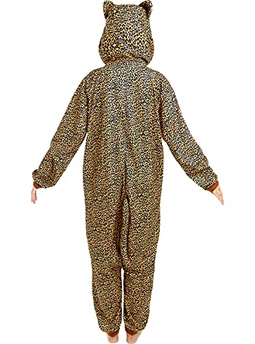 Funidelia | Disfraz de Leopardo Onesie para Hombre y Mujer Talla M ▶ Animales, Desierto, Selva - Color: Marrón - Divertidos Disfraces y complementos para Carnaval y Halloween