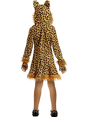 Funidelia | Disfraz de Leopardo para niña Talla 3-4 años ▶ Animales, Desierto, Selva - Color: Marrón - Divertidos Disfraces y complementos para Carnaval y Halloween