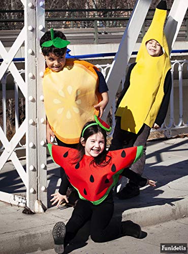 Funidelia | Disfraz de plátano para niño y niña Talla 7-12 años ▶ Fruta, Comida - Color: Amarillo - Divertidos Disfraces y complementos para Carnaval y Halloween