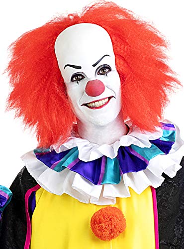 Funidelia | Peluca Pennywise – IT Oficial para Hombre y Mujer ▶ Pennywise, Películas de Miedo, Payaso Asesino, Terror - Color: Rojo, Accesorio para Disfraz - Licencia: 100% Oficial