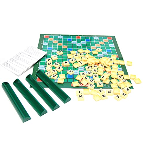 Funien Juego de Palabras de ortografía, 100 Piezas de Juegos de ortografía y Palabras en inglés, crucigramas, Scrabble, Juego de Mesa con Letras a Juego, para Manualidades, Juegos educativos, y