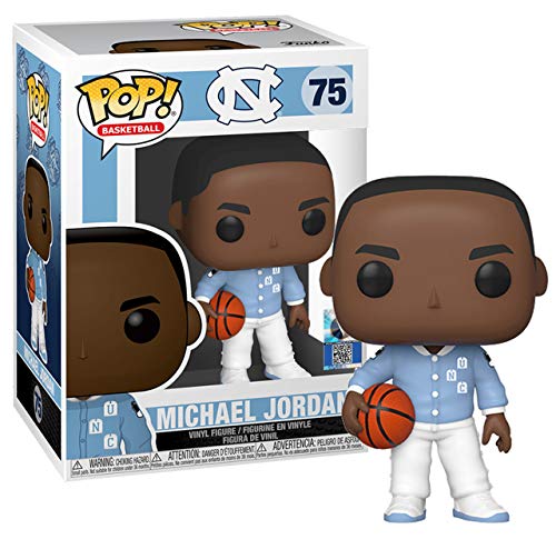 Funko 46803 Pop Baloncesto: UNC-Michael Jordan (Warm Ups) Juguete Coleccionable, Multicolor