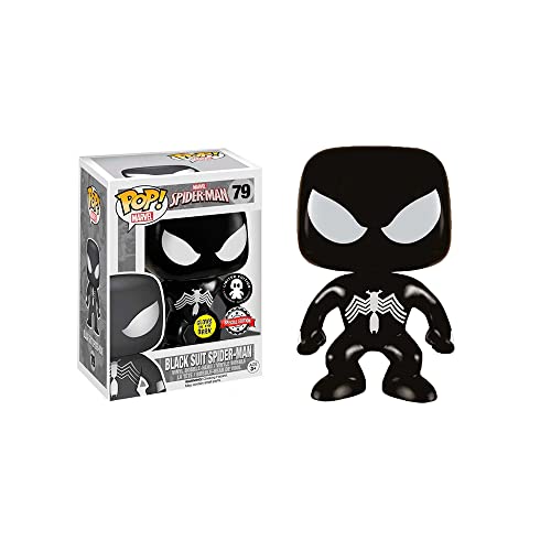 Funko 7011 GITD 7011 "POP Bobble Marvel Black Suit Spider-Man Toy