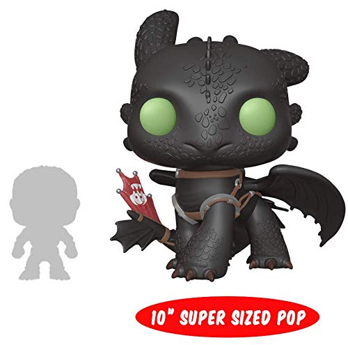 Funko- Pop Movies: How To Train Your Dragon 3-Toothless 10" Figura Coleccionable, Multicolor, Talla Única (36619)