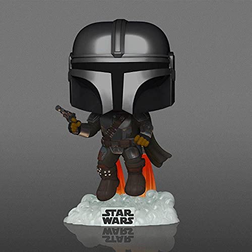 Funko Pop! Star Wars The Mandalorian with Blaster Flying Glow in The Dark Inside Club Exclusive