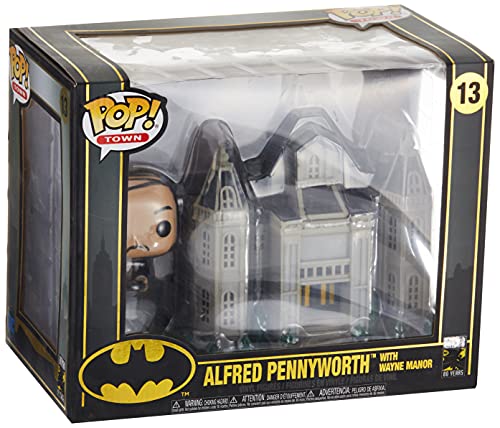 Funko- Pop Town: Batman 80th-Wayne Manor w/Alfred Collectible Toy, Multicolor (45524)