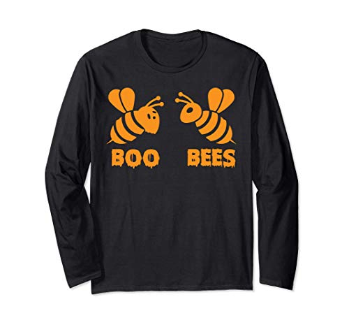 Funny Ghost Boo Bees nuevo disfraz de Halloween Tee Manga Larga