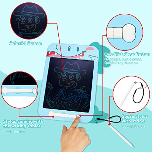 FunsLane Tableta de escritura LCD, tablero colorido de 10.5 pulgadas, almohadilla de dibujo educativa y aprendizaje, la mejor opción como regalo para niños de 3 años y más de niñas