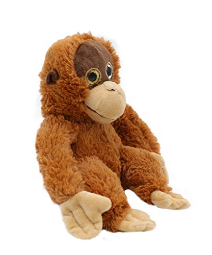 FURRY PLANET TOYS Juguete suave de peluche para el reino de animales de 21 cm, bonito zoológico, selva, granja (Monkey Orangutan)