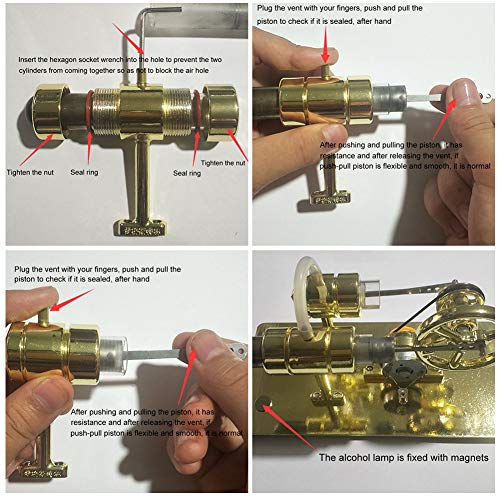 Fydun Modelo de Motor Stirling, Motor Stirling de combustión Externa, Modelo de Motor, física, Ciencia, Juguetes educativos