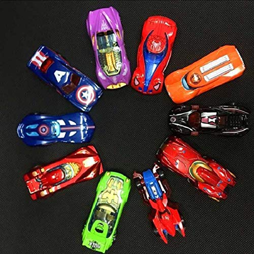 FYH Shop 10 Unids/Set Disney Coche De Aleación Marvels The Avenger Anime Figuras 1:42 Modelo De Metal Fundido Juguete De Acción Niño Colección, Escultura del Modelo De Personaje