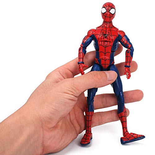 FYH Shop Escultura del Modelo De Personaje,Marvel'S Avengers, Spider-Man, Iron Man, Capitán América, Modelo De Muñeca De Juguete De 7 Pulgadas, Modelo De Anime con Soporte Móvil-7