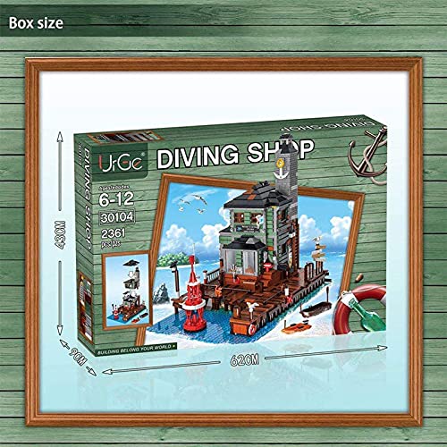 FYHCY 30104 Kit de Tienda de Buceo, 2361 Piezas Modelo Fisherman Series Bauhaus, Compatible con Lego