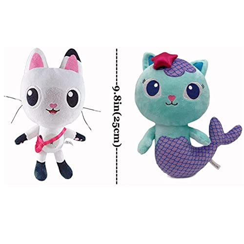 Gabby Dollhouse Plush Doll, Gabbys Dollhouse, Gabbys Dollhouse Cat Plush Toy, Muñecos de Peluche de Dibujos Animados, Rellenas Suaves, for Niños Niñas Fanáticos Regalos ( Color : A , Size : 25CM )