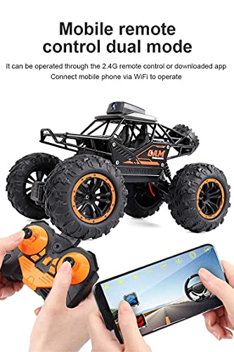 GAOZH Coches RC Control Remoto con cámara 2.4G Buggy WiFi Camiones Todoterreno Juguetes para niños Coche RC de Escalada de Alta Velocidad para niños Niños Niños Niñas (Color: 3 Paquetes de baterías)